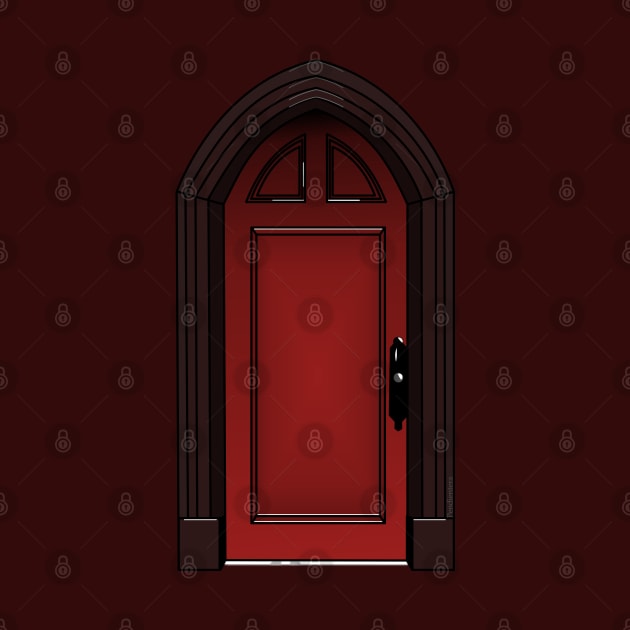 Red Door in The Haunting of House by Pendientera