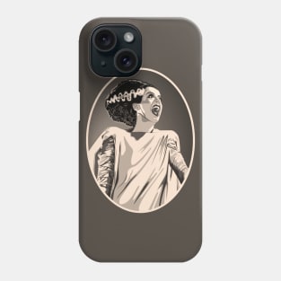 Bride of Frankenstein Portrait (Sepia) Phone Case