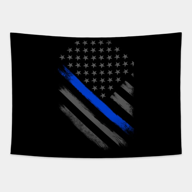 Thin Blue Line Flag Tactical Tapestry by bluelinemotivation