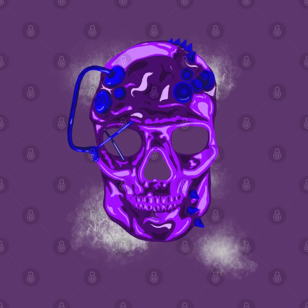 Steampunk Purple Skull by Danispolez_illustrations