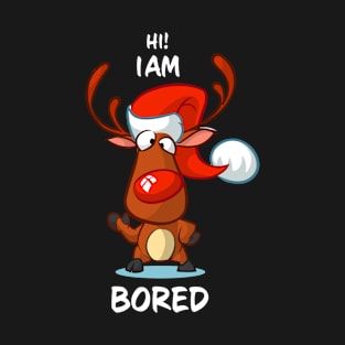 I Am Bored Reindeer Matching Group Present Xmas Gift T-Shirt