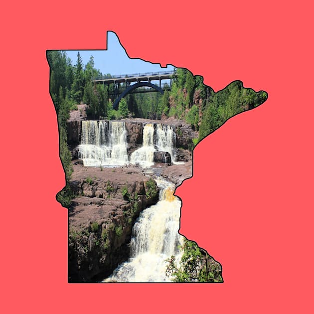 Minnesota State Outline (Gooseberry Falls State Park) by gorff