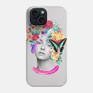 The girl and the butterfly Phone Case