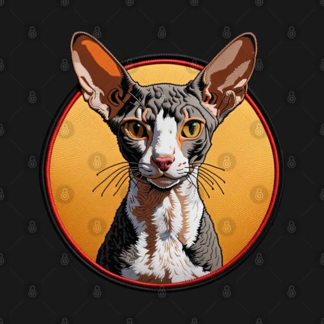 Cornish Rex Embroidered Patch by Xie