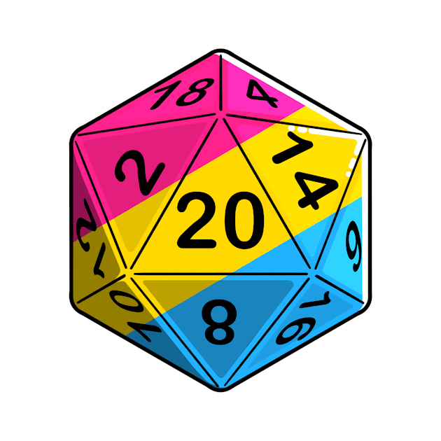 Pan Pride d20 by PaintbrushesAndPixels