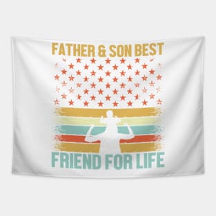 Father son best friends for life Retro Gift for Father’s day, Birthday, Thanksgiving, Christmas, New Year Tapestry