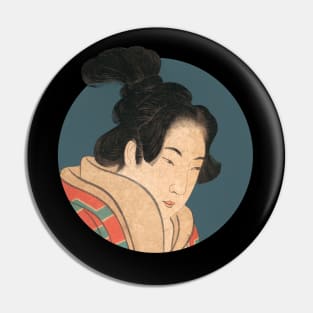 Katsushika Hokusai Portrait of a Woman Pin