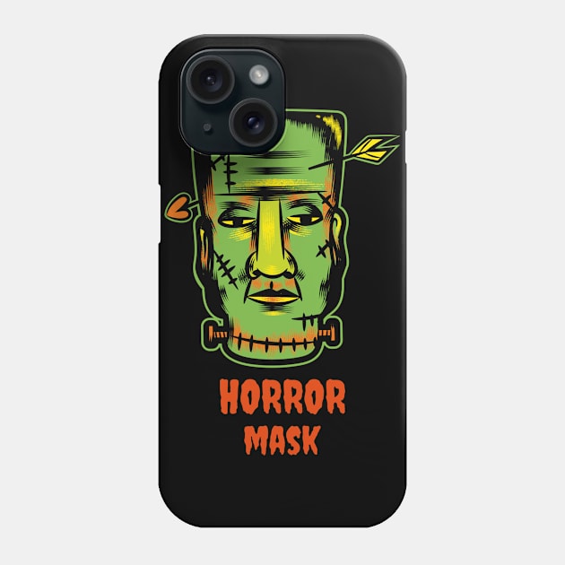 Halloween Mask, Horror Mask, Horror T-Shirt, Horror film, Halloween costume Short. Phone Case by jamalelnajjar