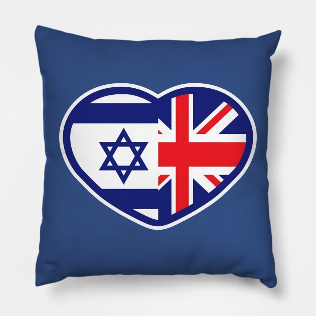 Israel UK Flags Pillow by MeLoveIsrael