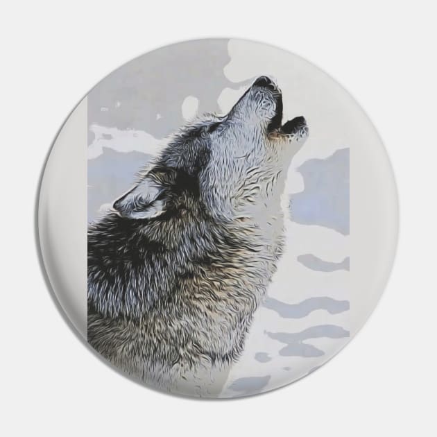 Grey Wolf Pin by Absolute Will