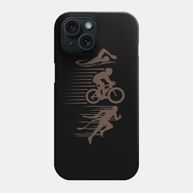 Triathlon Running Swimming Cycling Triathlete Phone Case by shirtsyoulike