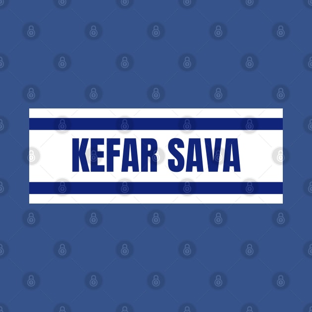 Kefar Sava City in Israel Flag Colors by aybe7elf