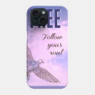 seagull in the sky be free Phone Case