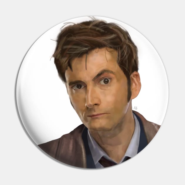 10th Doctor Pin by drawingsbymegsart