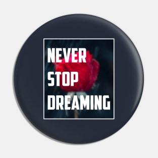 Never Stop Dreaming Pin