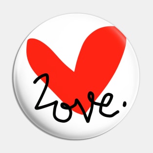 Red Heart Love Pin