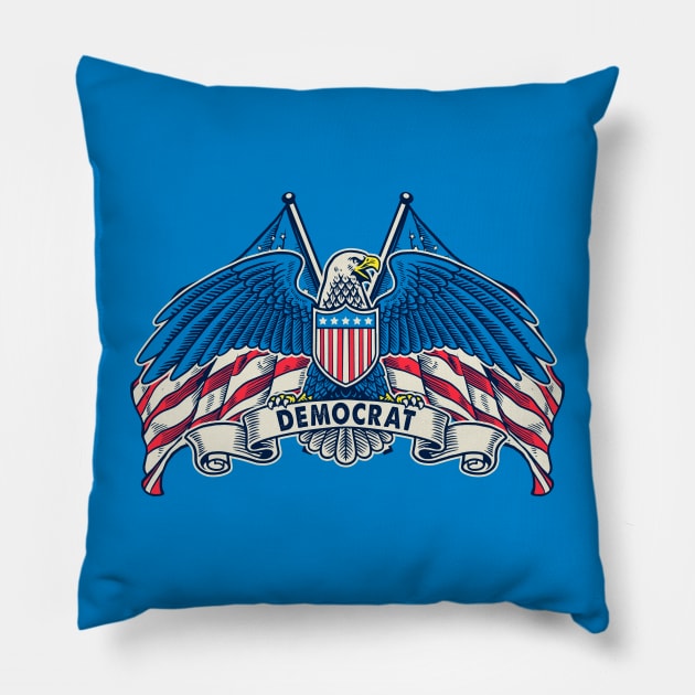 Bald Eagle Democrat 2020 Pillow by machmigo