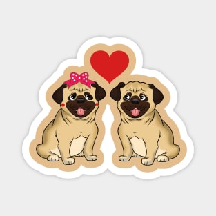 Pug love Magnet