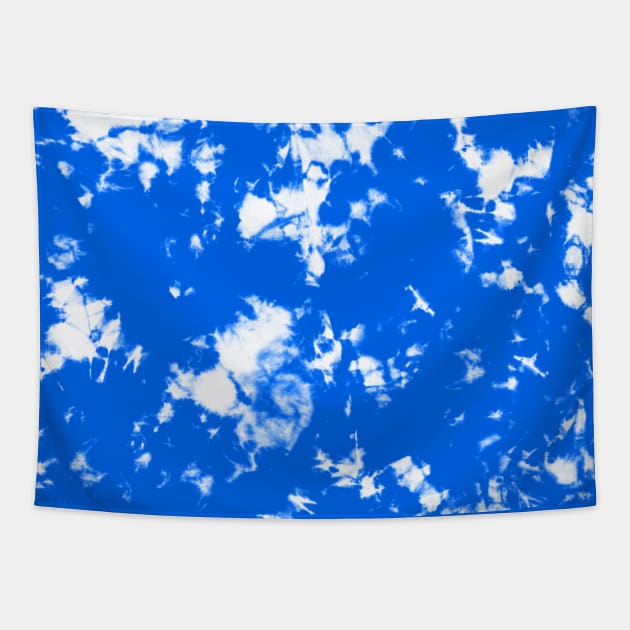 Cobalt Blue ocean - Tie Dye Shibori Texture Tapestry by marufemia