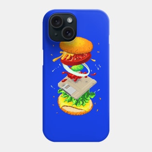 Four-Byte Burger, Transparent Background Phone Case