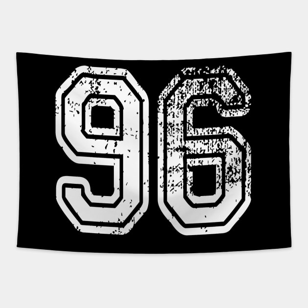 Number 96 Grungy in white Tapestry by Sterling