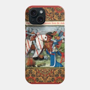 Lancelot Saves Guinevere From the Stake, Arthurian Legends Medieval Miniature Phone Case