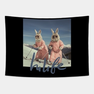 Ski Bunnies Tapestry