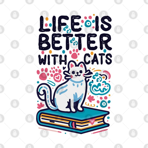 Life Is Better With Cats by Mad&Happy