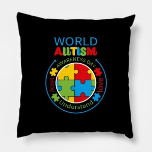 World autism - Awareness day - Puzzle Pillow