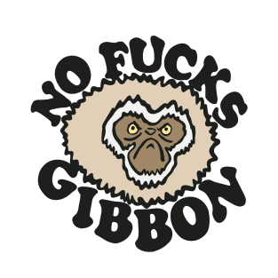 No Fucks Gibbon Angry Monkey No Fucks Given T-Shirt