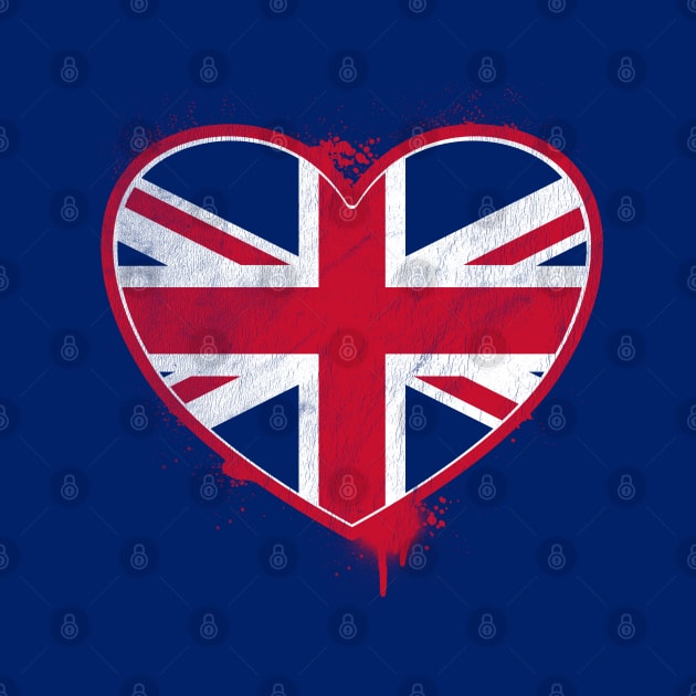 Heart Shaped UK Union Jack Flag by Hixon House