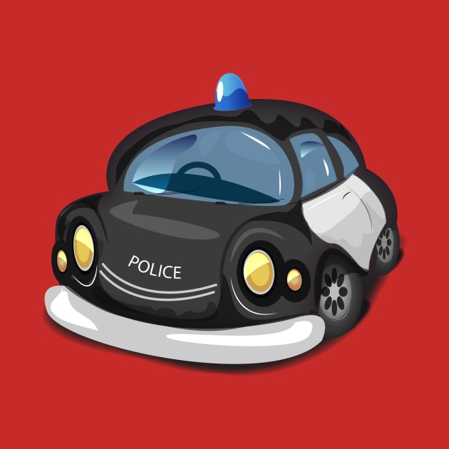 Cute cartoon police car by nickemporium1