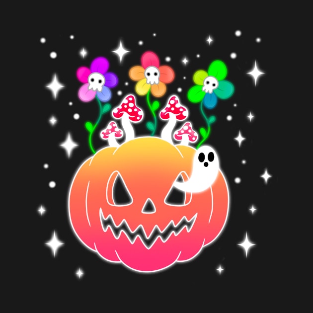 Neon Spooky Garden by Doodles By Dev