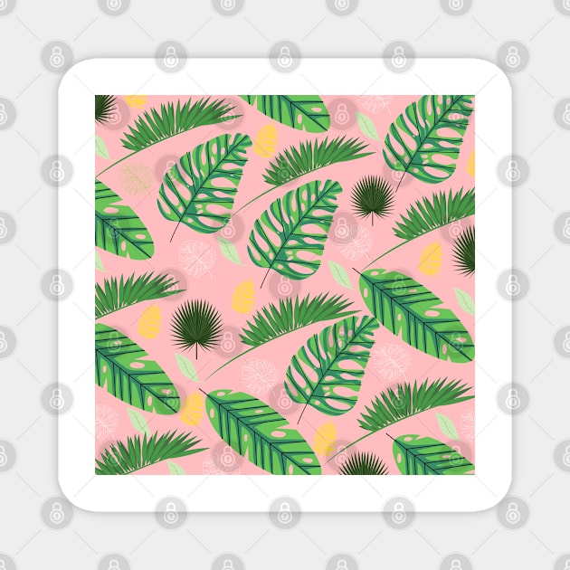 Palm Escapade_Pink Magnet by leBoosh-Designs