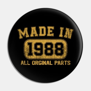 Made In 1988 Birthday Gifts 36 Years Old 36th Bday Present Pin