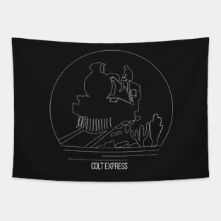 Colt Express Minimalist Line Art - Board Game Inspired Graphic - Tabletop Gaming  - BGG Tapestry