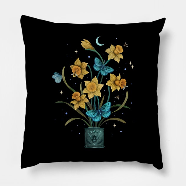 Daffodil - March Flower Pillow by Episodic Drawing