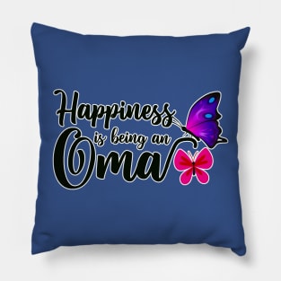 happiness is being an oma butterfly 2 Pillow