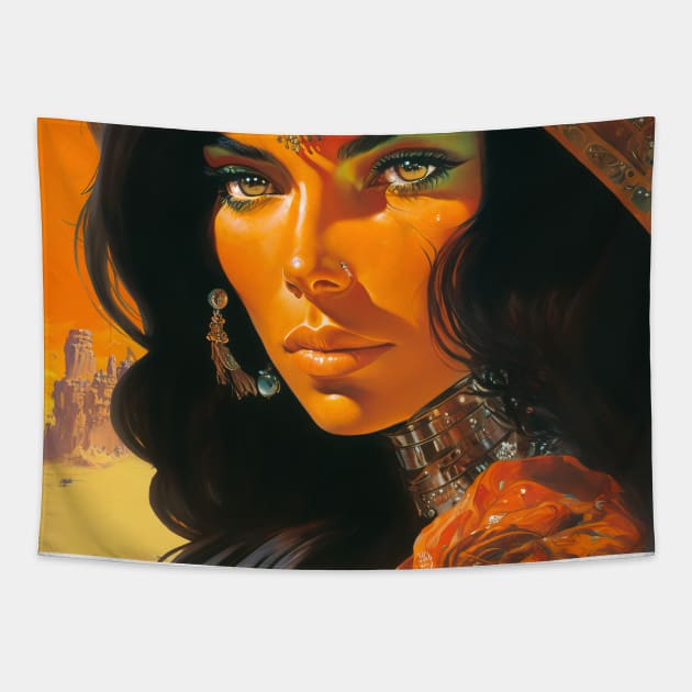 We Are Floating In Space - 92 - Sci-Fi Inspired Retro Artwork Tapestry by saudade