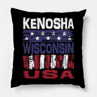 Kenosha Wisconsin USA T-Shirt Pillow