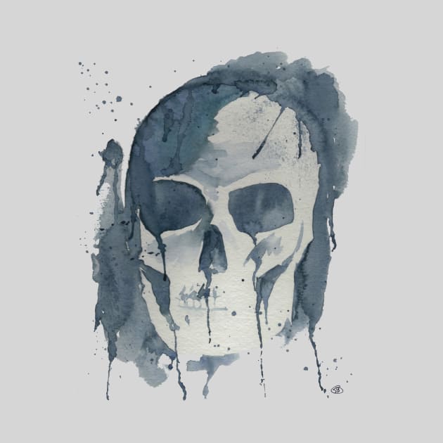 Watercolor Skull by dangerbetz
