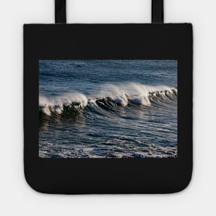 White horses and spray Tote