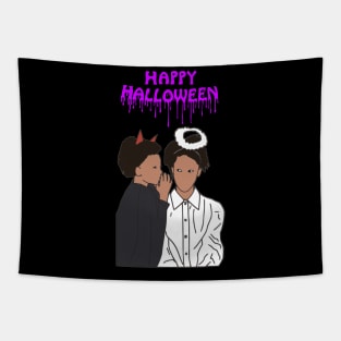 Happy Halloween Whisper Purple Tapestry