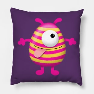 Cute Pink Monster Pillow