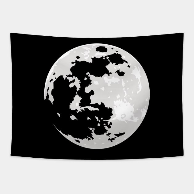 Full Moon Transparent Plains / Seas Tapestry by LucentJourneys