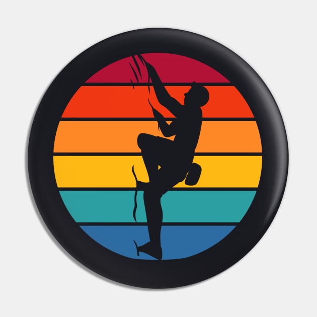 Vintage Climber Rock Climbing Pin by Foxxy Merch