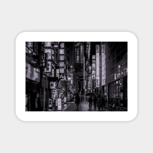 Shinjuku Nights Black and White Recolor Magnet