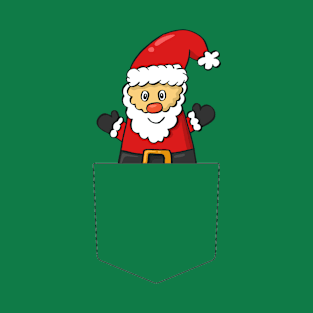 Funny Santa Claus in the pocket T-Shirt