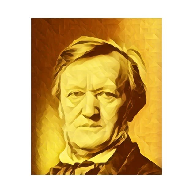 Richard Wagner Golden Portrait | Richard Wagner Artwork 8 by JustLit
