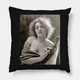 Artists' Model, 1900. Vintage Photo Pillow